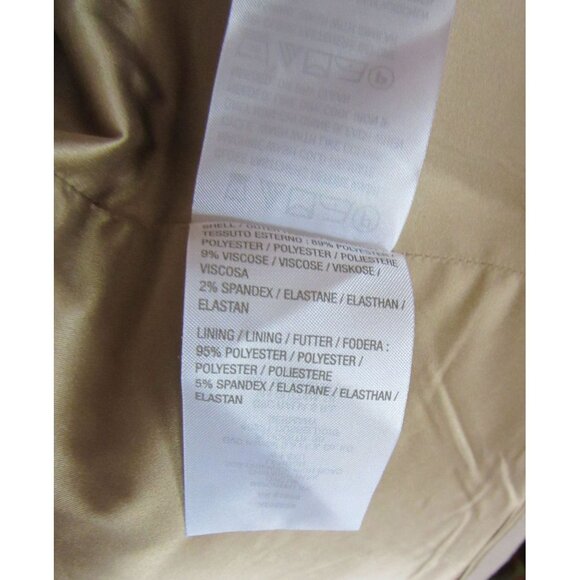 New, Candace Cameron Bure QVC Tan Button- Front Tailored Coat SZ L - Picture 8 of 8